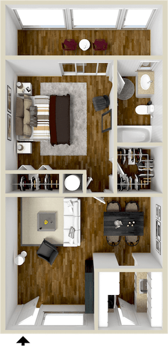 Sunset Club Apartments Floor Plan