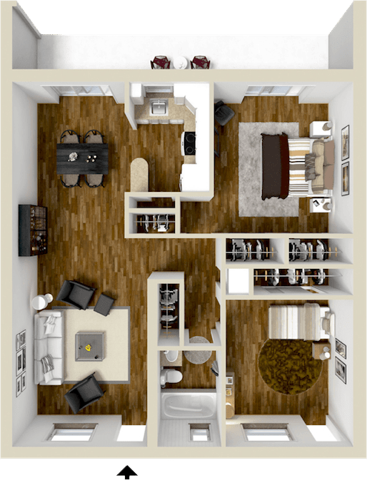 Sunset Club Apartments Floor Plan